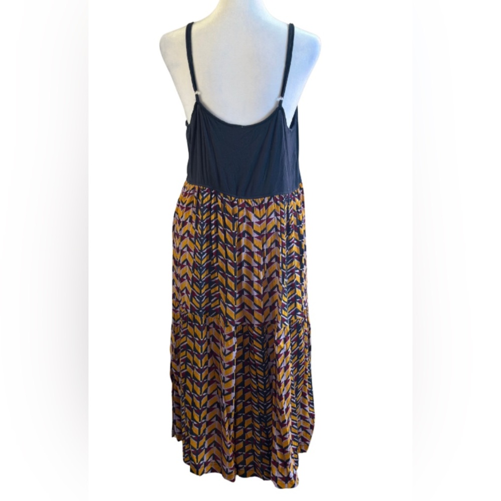 Maeve by Anthropologie Chevron Print Midi Dress with Sweater Overlay - Picture 2 of 8